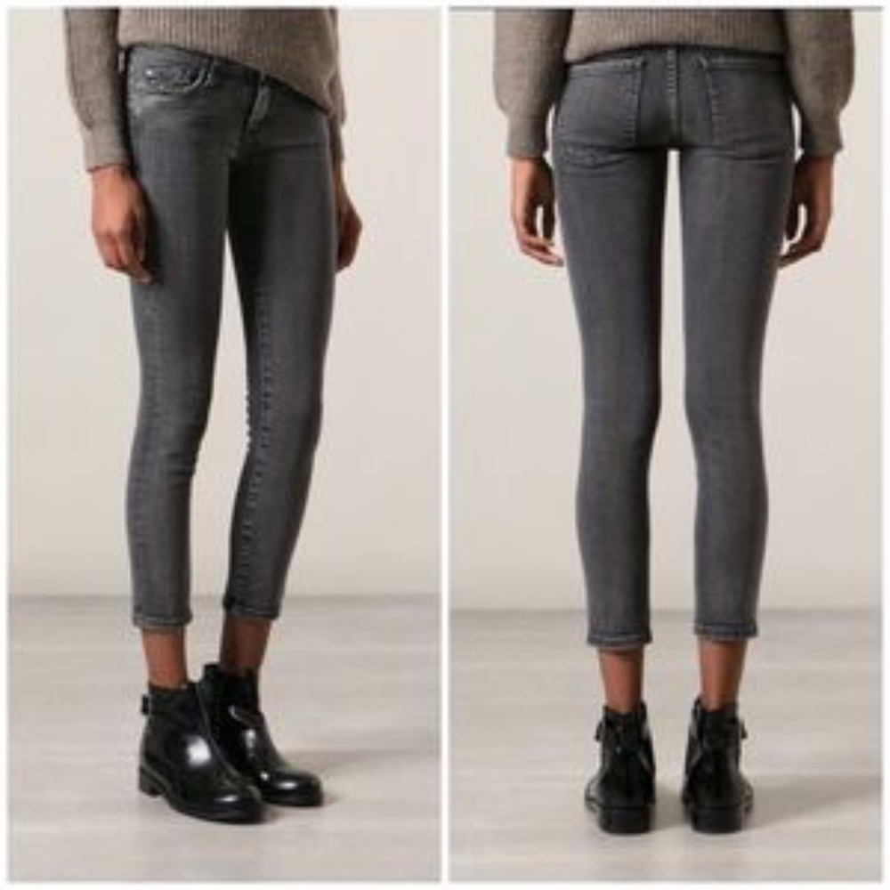 IRO Stonewashed Cropped Black/Grey Alyson Jeans - Ajuste size 25